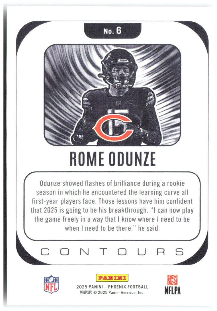 Rome Odunze Panini Phoenix - Contours 6 2025 Chicago Bears