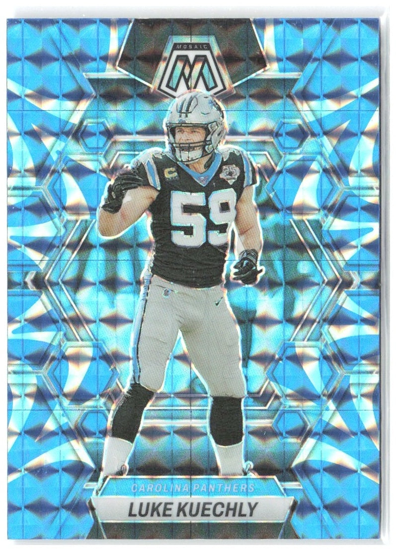 Luke Kuechly Panini Mosaic - Reactive Blue Mosaic 30 2023 Carolina Panthers