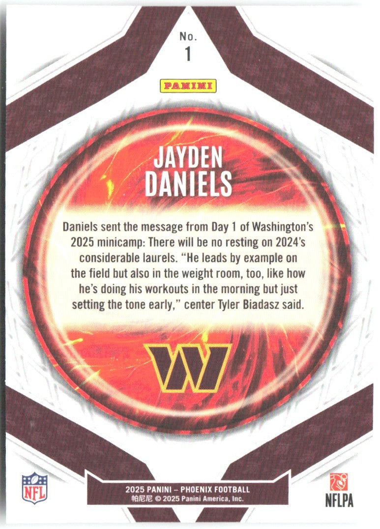 Jayden Daniels Panini Phoenix - Paragon 1 2025 Washington Commanders