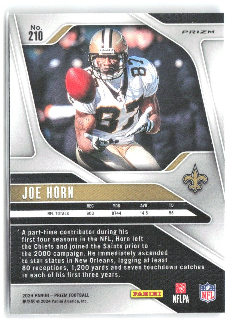 Joe Horn Panini Prizm - Red White and Blue 210 2024 New Orleans Saints