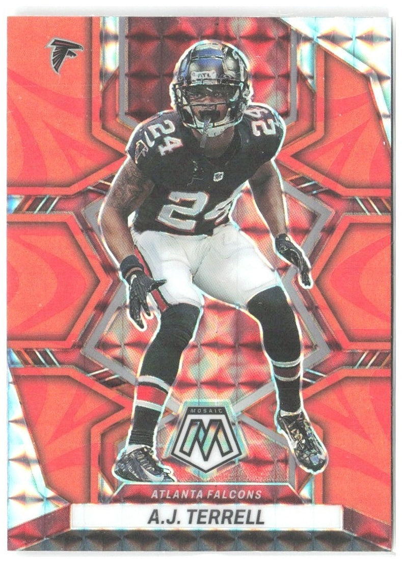 A.J. Terrell Panini Mosaic - Mosaic Reactive Orange 11 2022 Atlanta Falcons