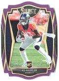 KJ Hamler Panini Select - Purple Prizm Die Cut 167 2020 Denver Broncos