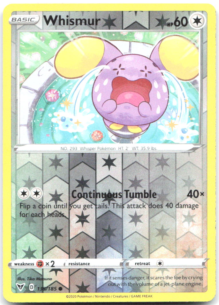 Whismur Reverse Holo Common SWSH04 Vivid Voltage 135/185 NM Tika Matsuno