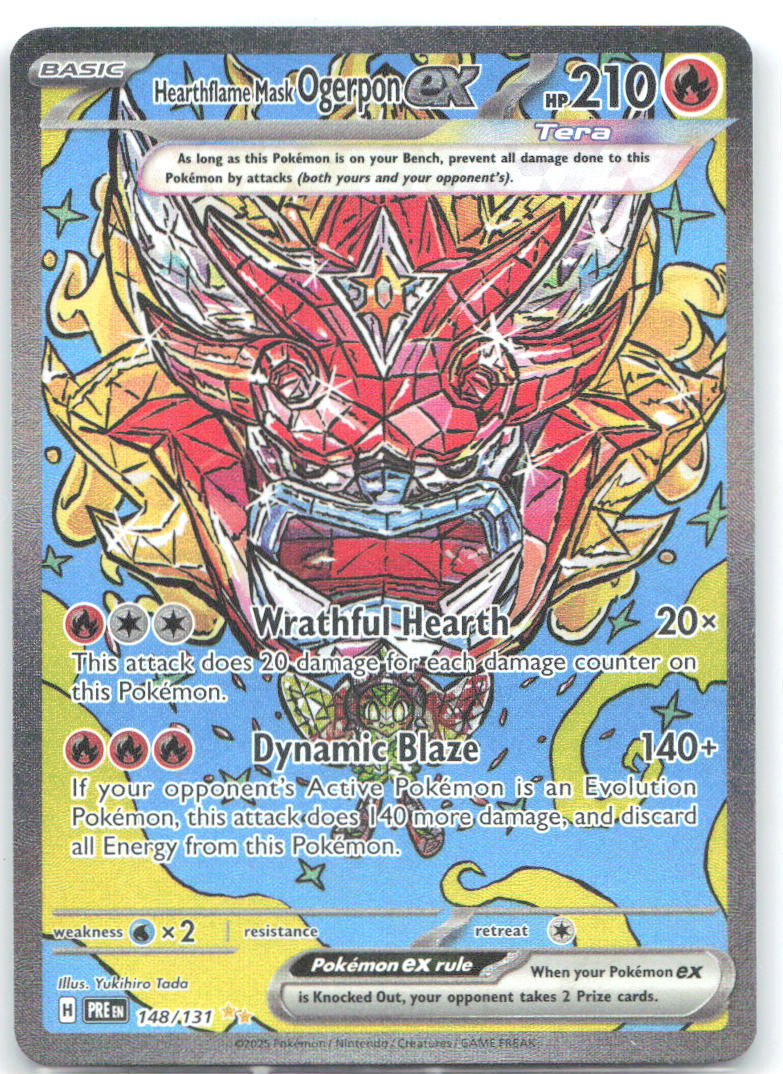 Hearthflame Mask Ogerpon ex SIR SV Prismatic Evolutions 148/131 NM Yukihiro Tada