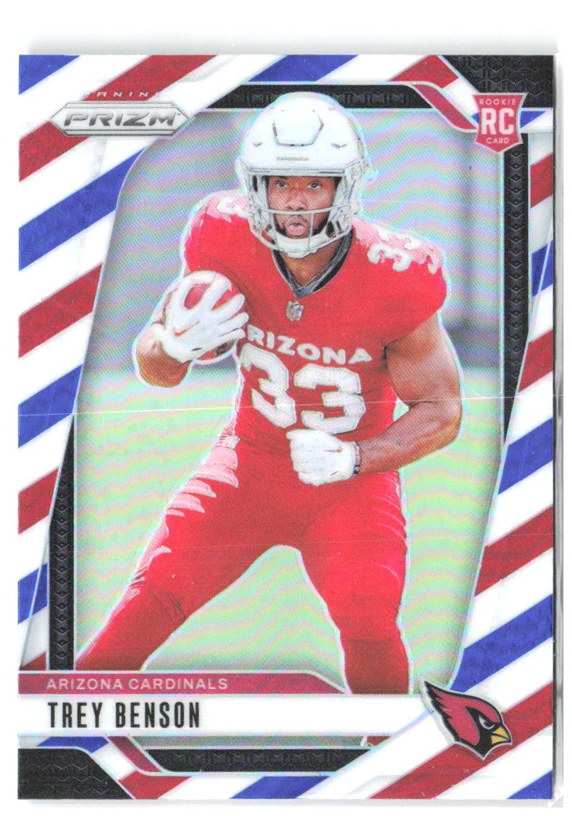 Trey Benson Panini Prizm - Red White and Blue 392 2024 Arizona Cardinals