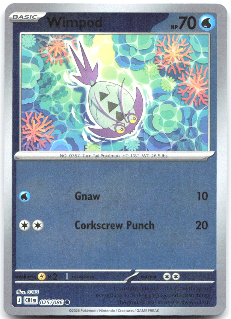 Wimpod Reverse Holo Common ME04: Chaos Rising 025/086 NM 313