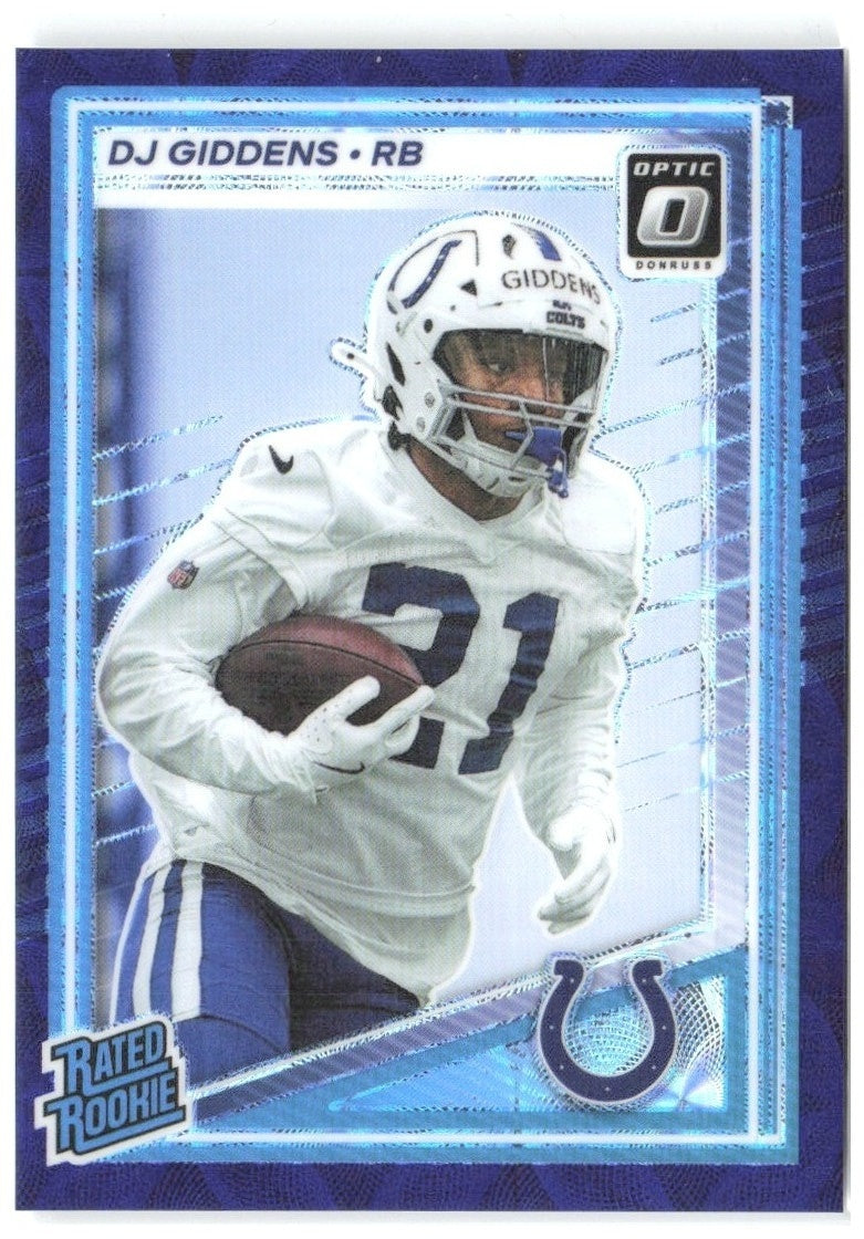 DJ Giddens Donruss Optic - Blue Scope 258 2025 Indianapolis Colts