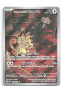 Team Rocket's Meowth Holo Illustration Rare SV10: Destined Rivals 203/182 NM Shimaris Yukichi