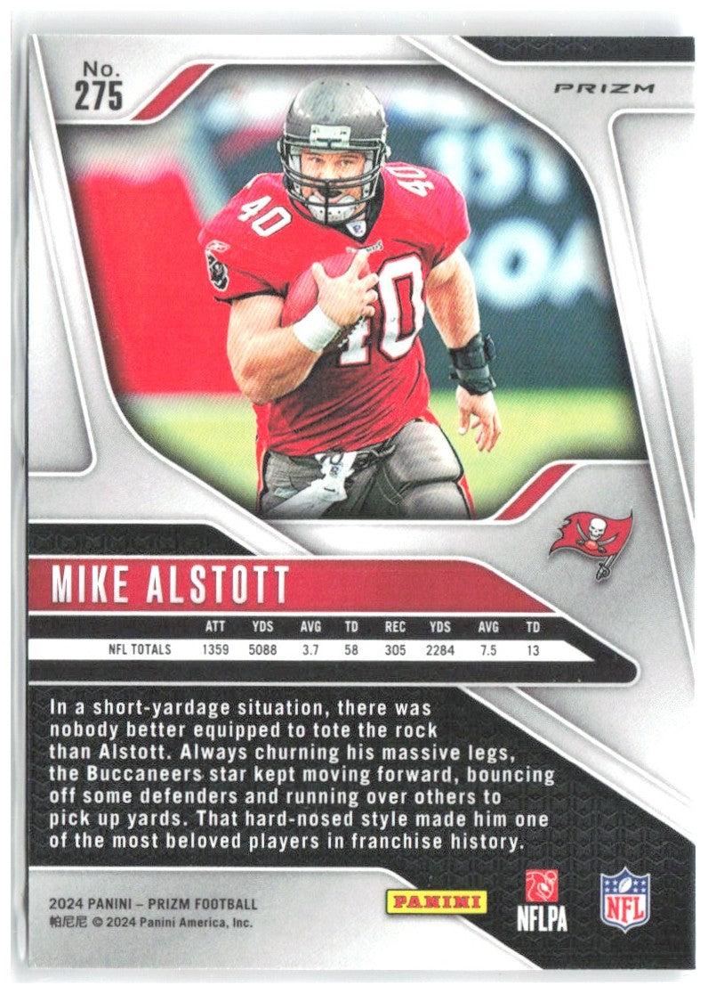 Mike Alstott Panini Prizm - Red White and Blue 275 2024 Tampa Bay Buccaneers