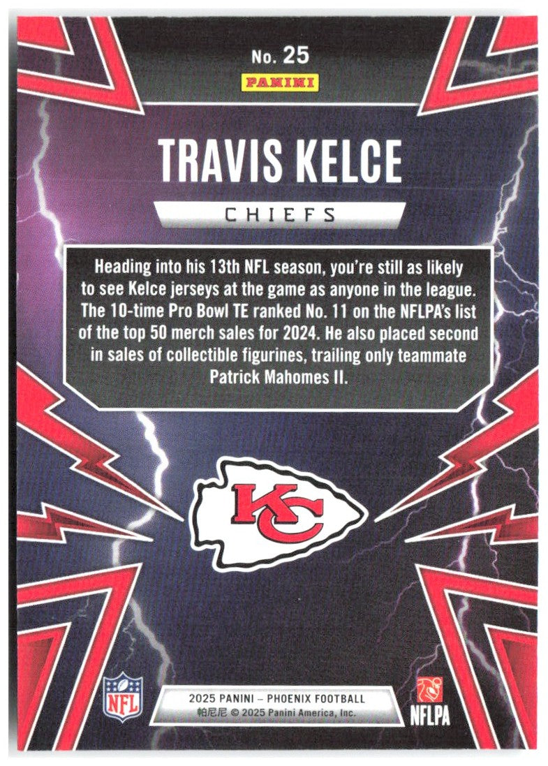 Travis Kelce Panini Phoenix - Thunderbirds 25 2025 Kansas City Chiefs