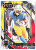 Gus Edwards Panini Select Red & Yellow Prizm Shock 258 2024 Los Angeles Chargers
