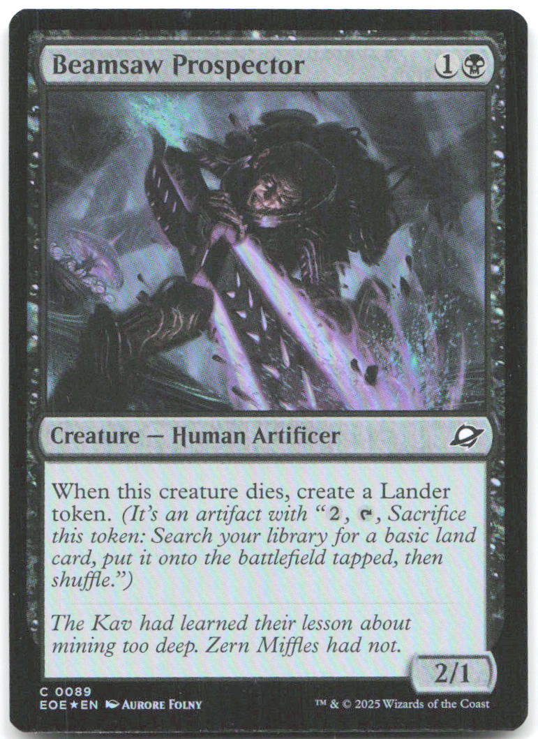 Beamsaw Prospector Foil C Edge of Eternities 89 NM Aurore Folny