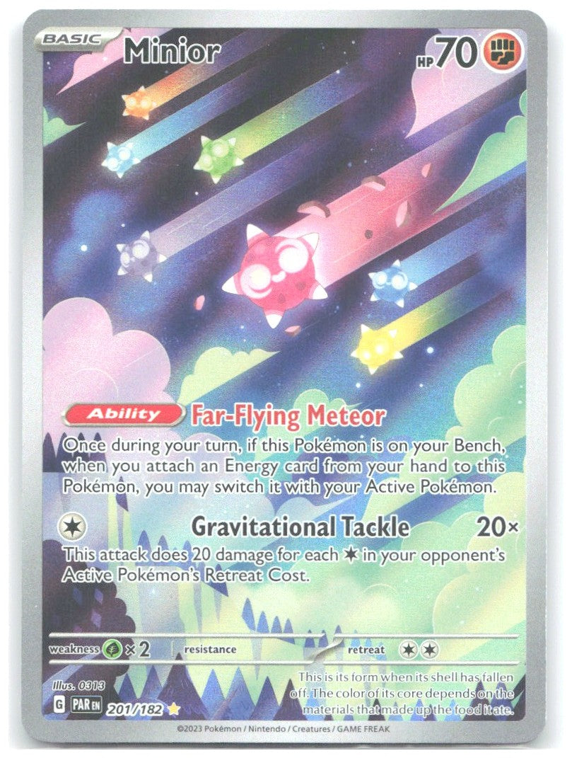 Minior Holo Illustration Rare SV04 Paradox Rift 201/182 NM 0313