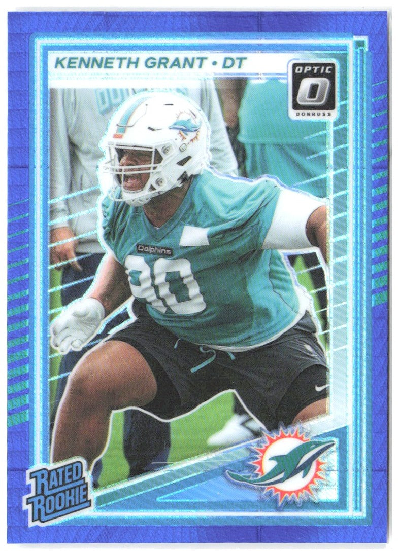 Kenneth Grant Donruss Optic - Blue Hyper 216 2025 Miami Dolphins