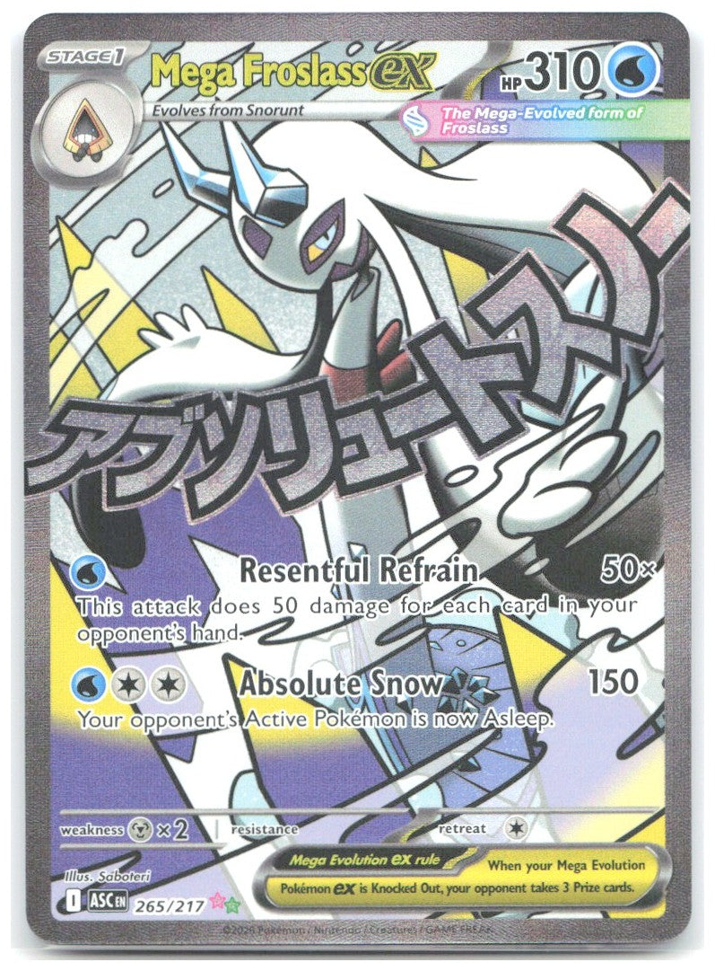 Mega Froslass ex Holo Mega Attack Rare Ascended Heroes 265/217 NM 5ban Graphics