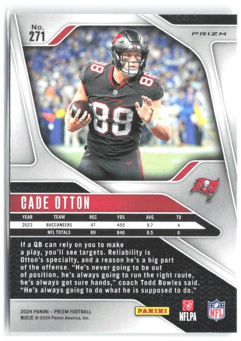 Cade Otton Panini Prizm - Silver 271 2024 Tampa Bay Buccaneers
