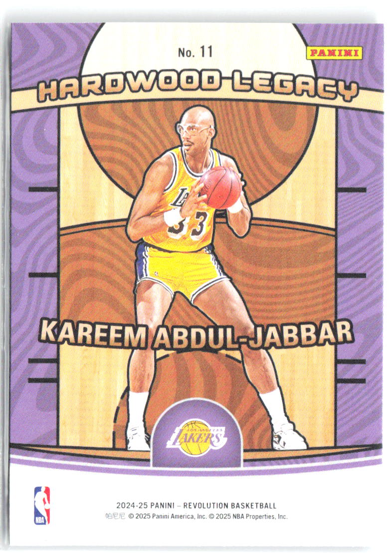 Kareem Abdul-Jabbar Panini Revolution - Hardwood Legacy 11 2024-25 Los Angeles Lakers