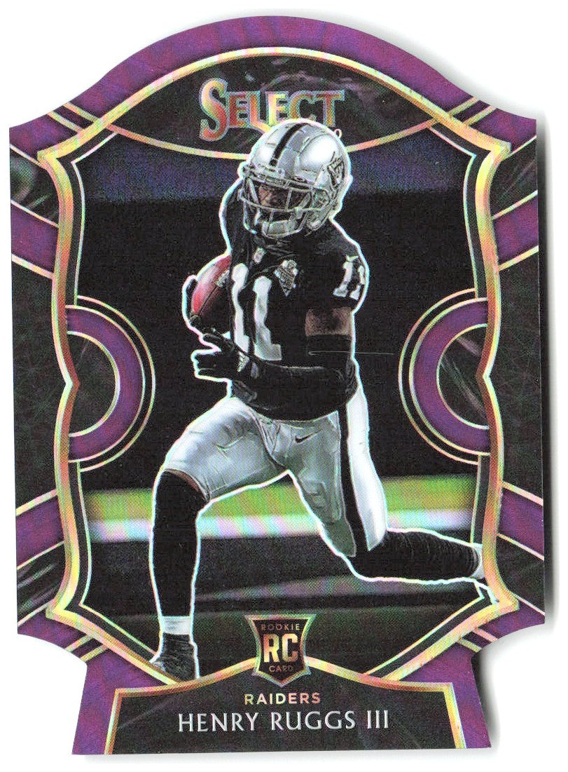 Henry Ruggs III Panini Select - Purple Prizm Die Cut 58 2020 Las Vegas Raiders