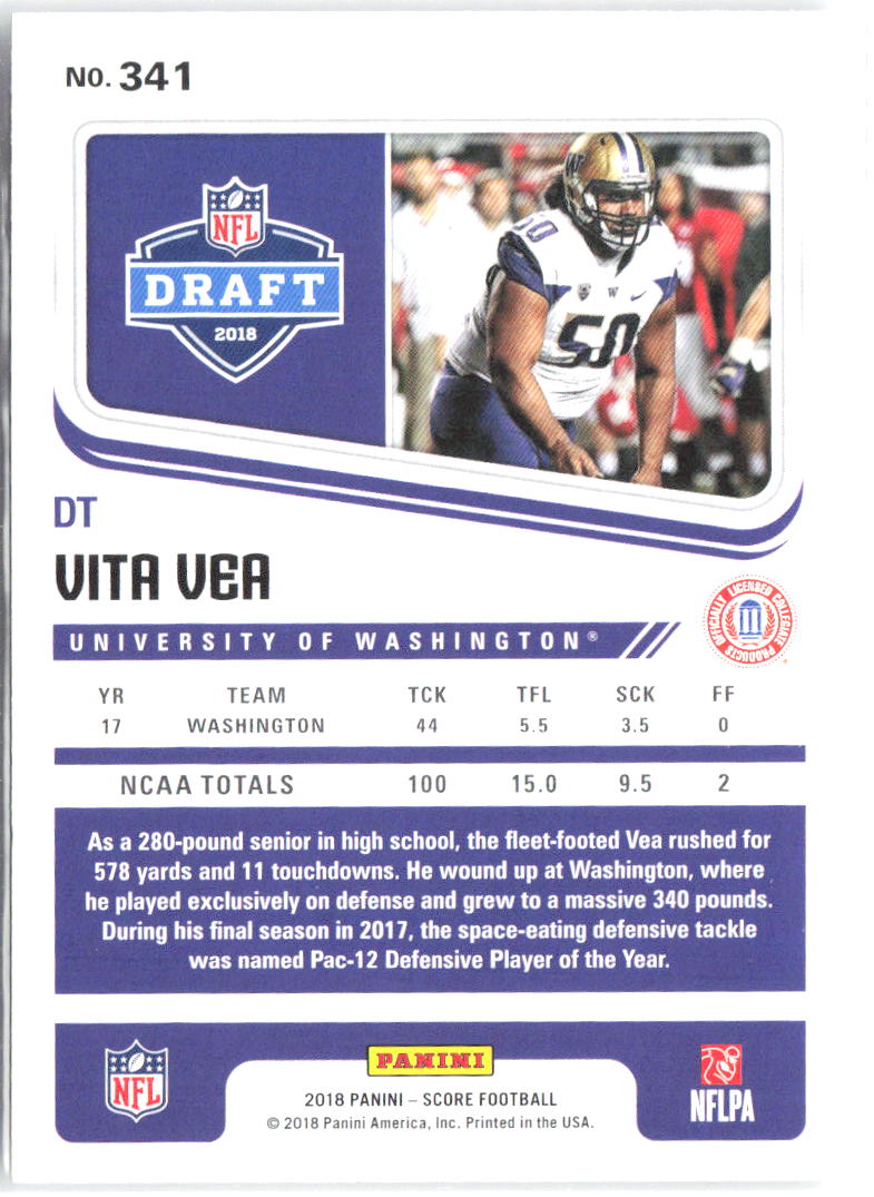 Vita Vea Score 341 2018 Washington Huskies