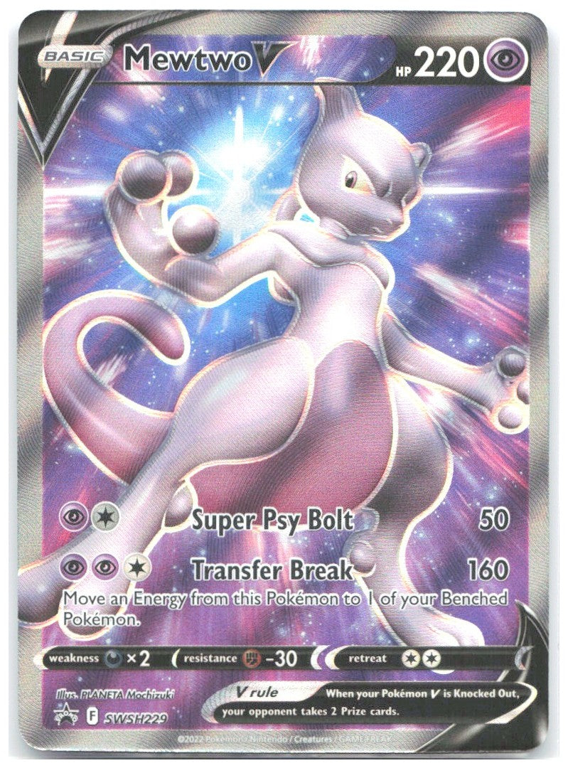 Mewtwo V Holo Promo SWSH Sword & Shield Promo Cards SWSH229 NM PLANETA Mochizuki