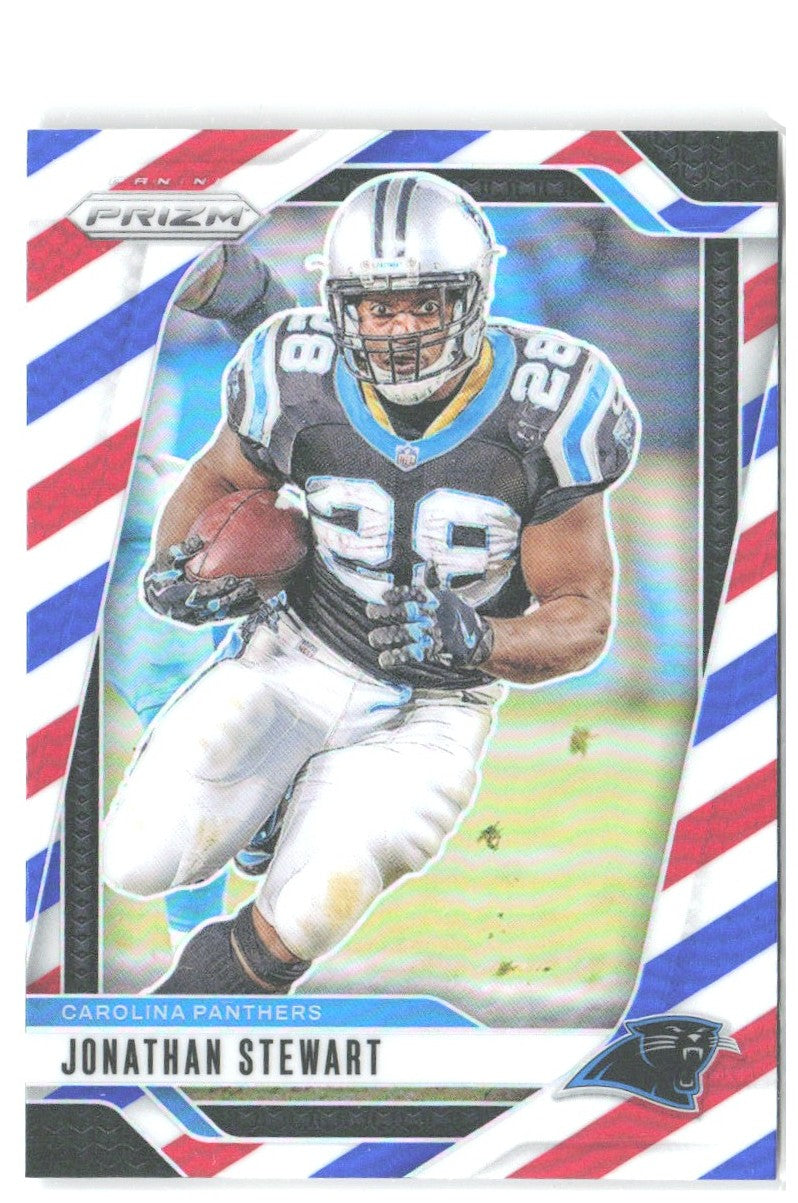 Jonathan Stewart Panini Prizm - Red White and Blue 45 2024 Carolina Panthers