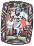 KJ Hamler Panini Select - Purple Prizm Die Cut 267 2020 Denver Broncos