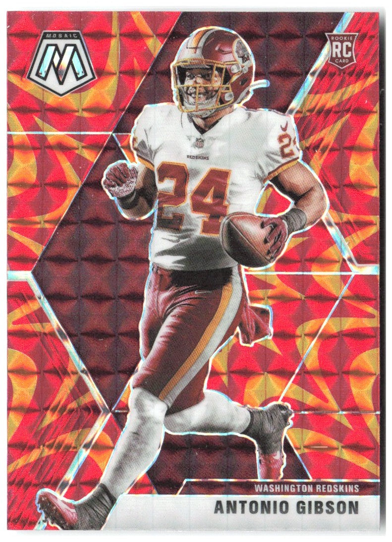 Antonio Gibson Panini Mosaic Prizm Reactive Orange 227 2020 Washington Redskins
