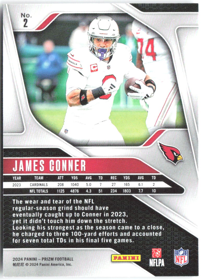 James Conner Panini Prizm 2 2024 Arizona Cardinals