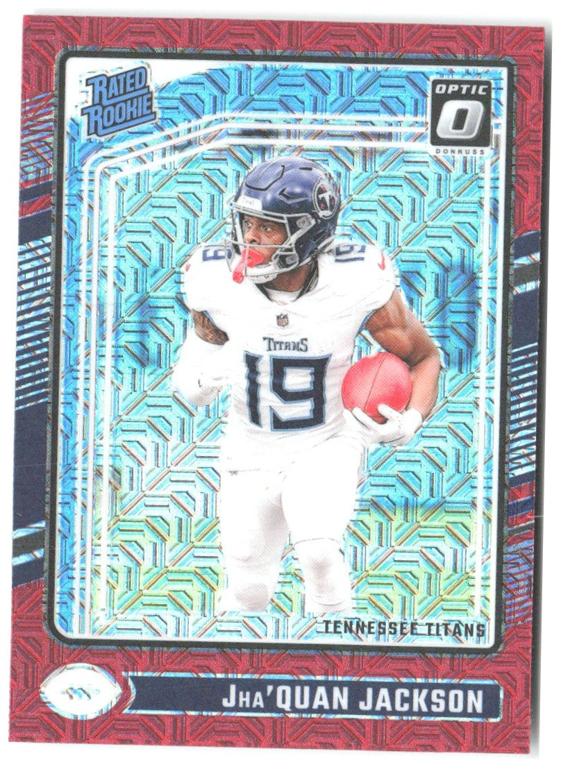 Jha'Quan Jackson Donruss Optic - Red Mojo 253 2024 Tennessee Titans
