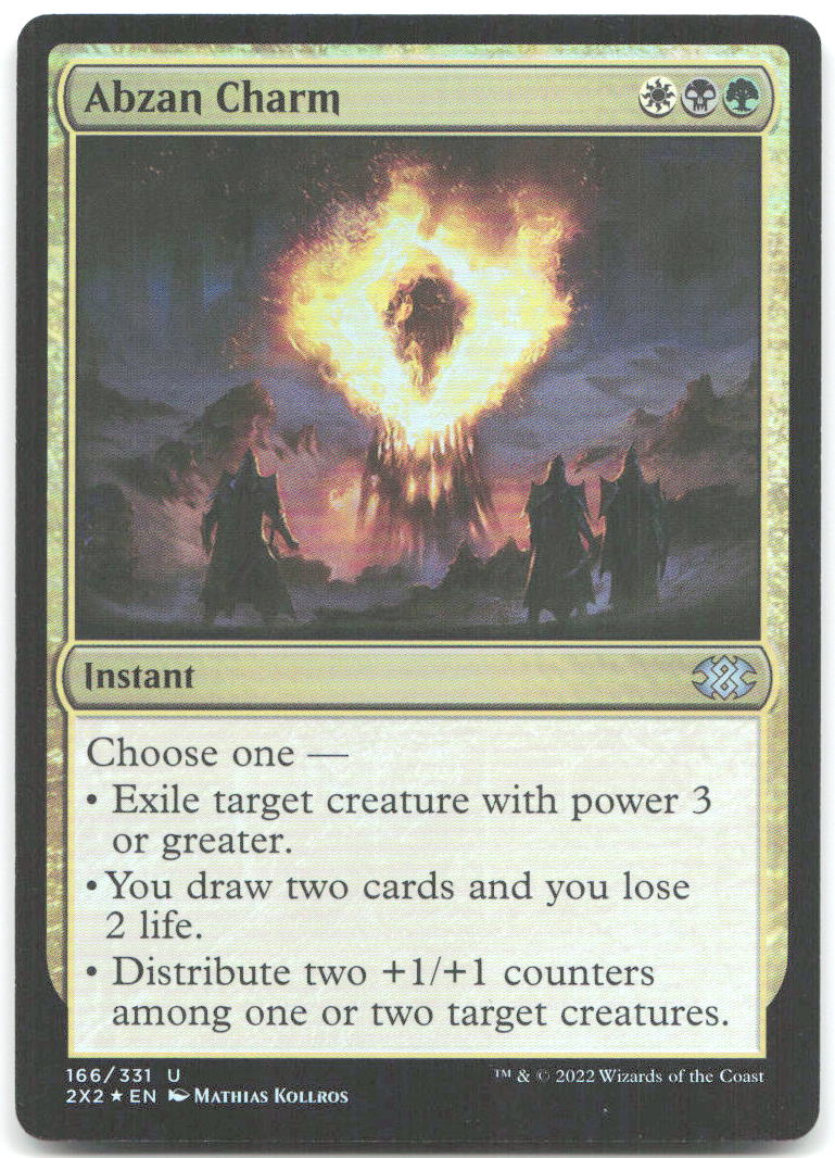 Abzan Charm Foil U Double Masters 2022 166 NM Mathias Kollros