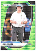 Jim Harbaugh Panini Prizm - Neon Green Pulsar 163 2024 Los Angeles Chargers