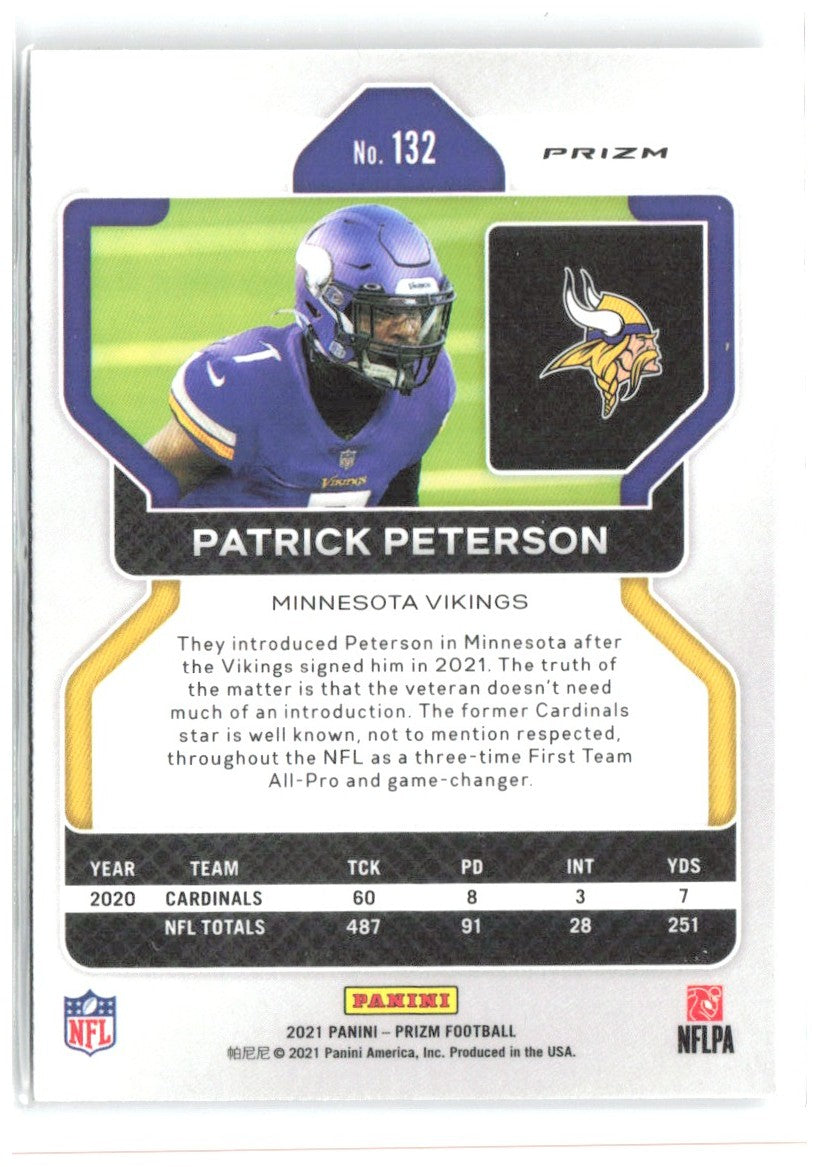 Patrick Peterson Panini Prizm - Silver 132 2021 Minnesota Vikings