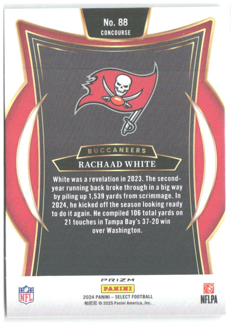 Rachaad White Select - Green & Yellow Prizm Shock 88 2024 Tampa Bay Buccaneers