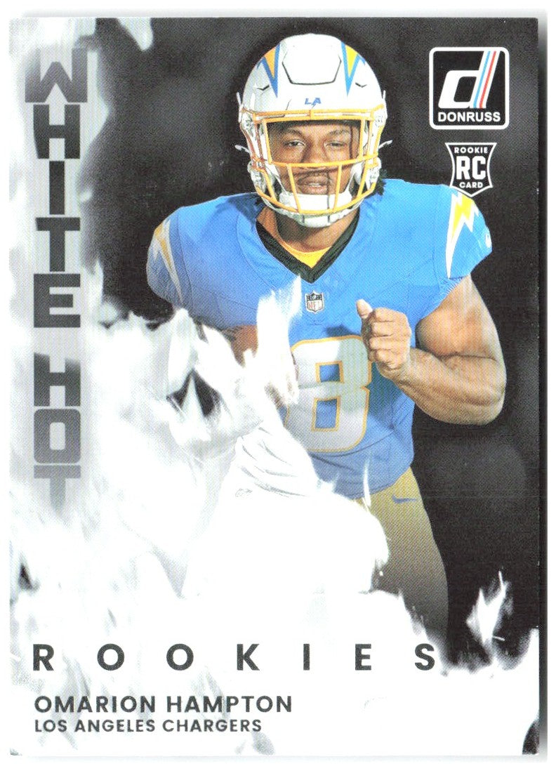 Omarion Hampton Donruss - White Hot Rookies WHR-OMH 2025 Los Angeles Chargers