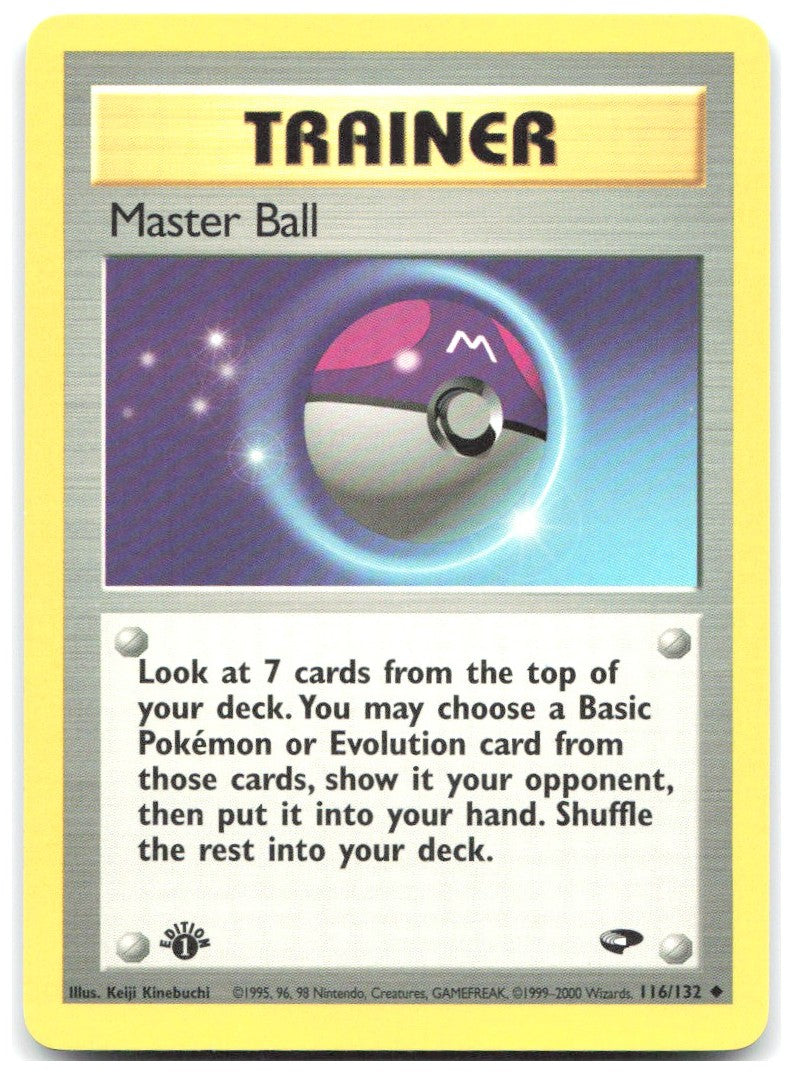 Master Ball 1st Edition Uncommon Gym Challenge 116/132 NM Keiji Kinebuchi