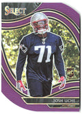 Josh Uche Panini Select - Purple Prizm Die Cut 395 2020 New England Patriots
