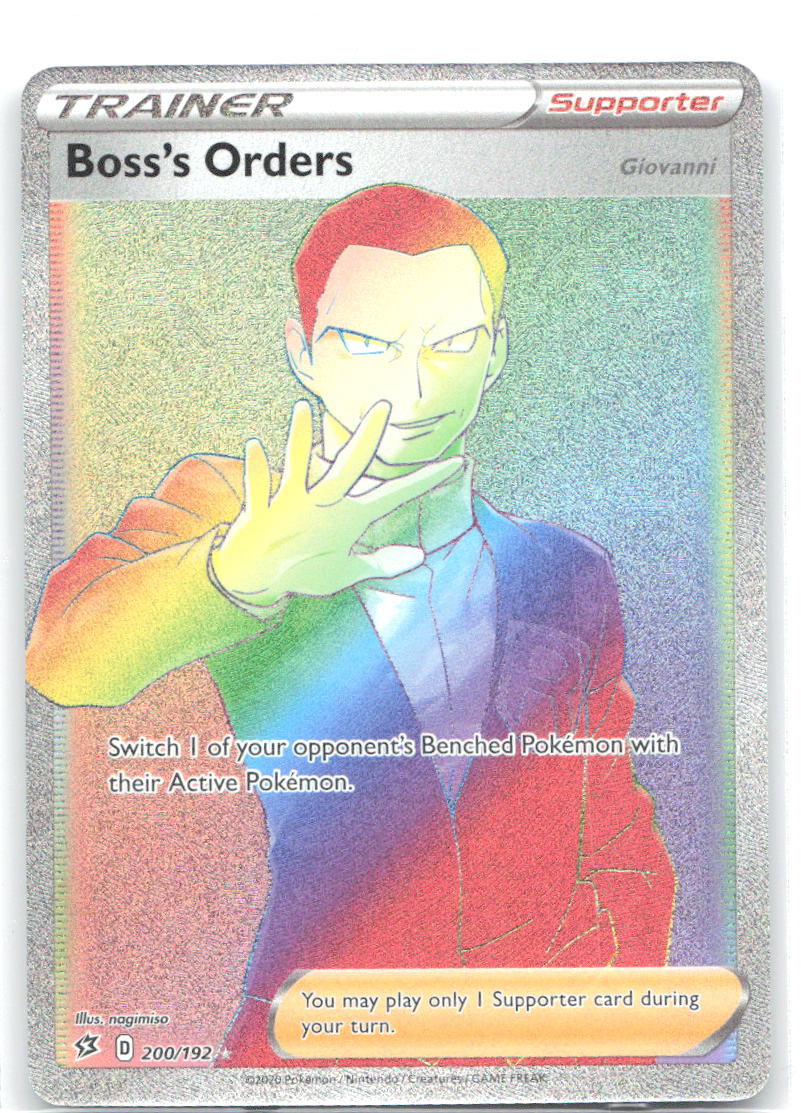 Boss's Orders Secret Holo Secret Rare SWSH02 Rebel Clash 200/192 NM nagimiso