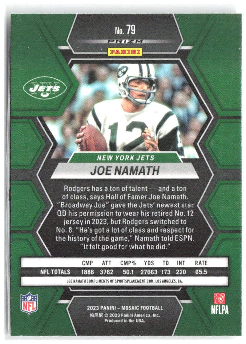 Joe Namath Panini Mosaic - Mosaic 79 2023 New York Jets