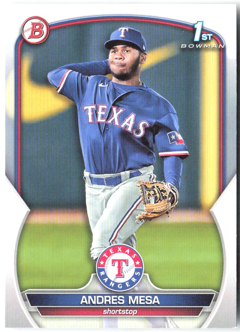 Andres Mesa Bowman Sapphire Edition BCP-44 2023 Texas Rangers