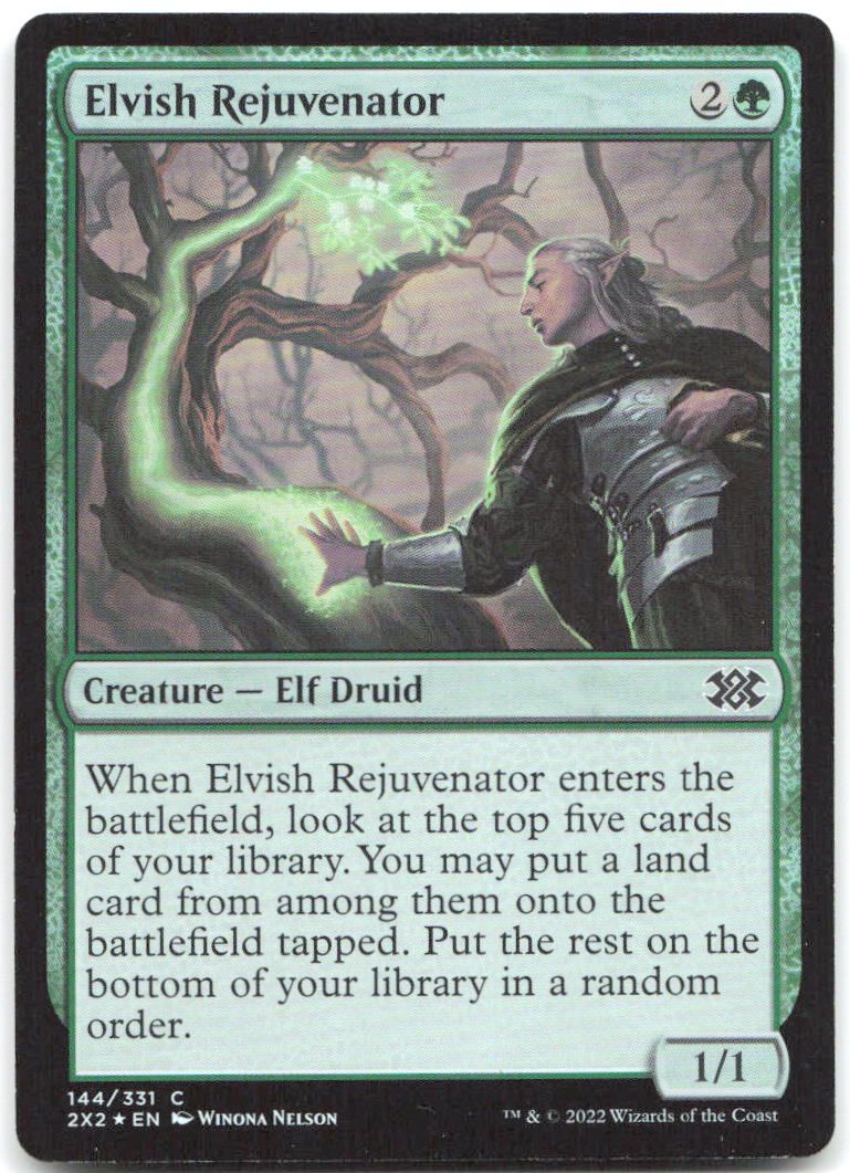 Elvish Rejuvenator Foil C Double Masters 2022 144 NM Winona Nelson