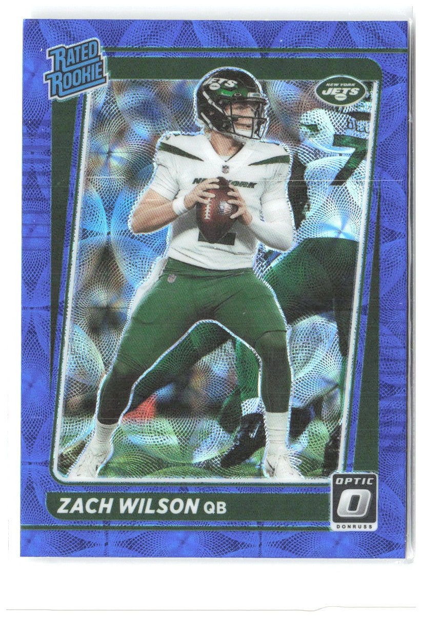 Zach Wilson Donruss Optic - Blue Scope 202 2021 New York Jets