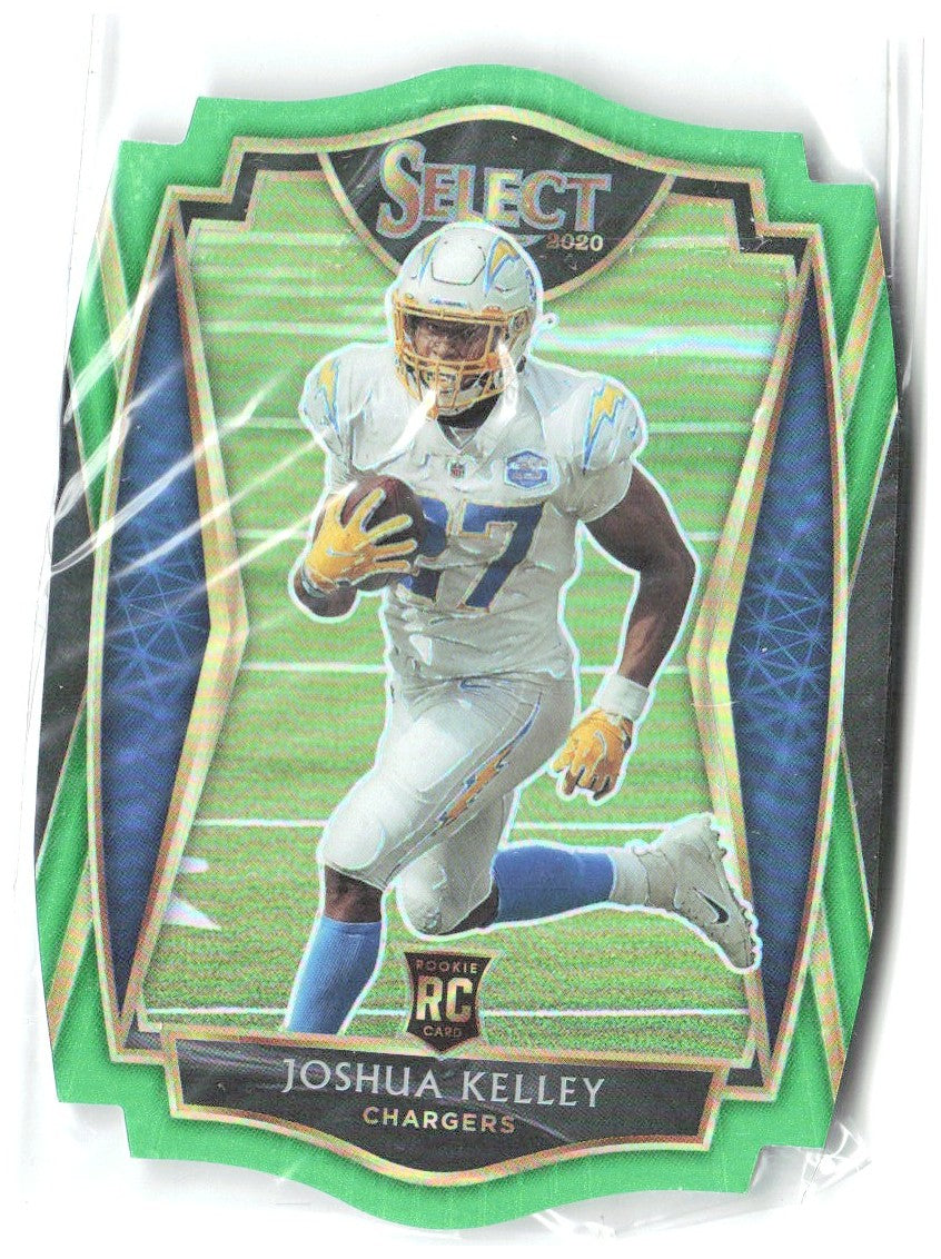 Joshua Kelley Select - Neon Green Prizm Die Cut 179 2020 Los Angeles Chargers