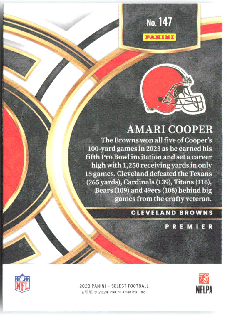 Amari Cooper Panini Select 147 2023 Cleveland Browns