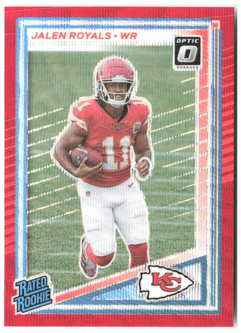 Jalen Royals Donruss - Optic Rated Rookies Red Wave 321 2025 Kansas City Chiefs