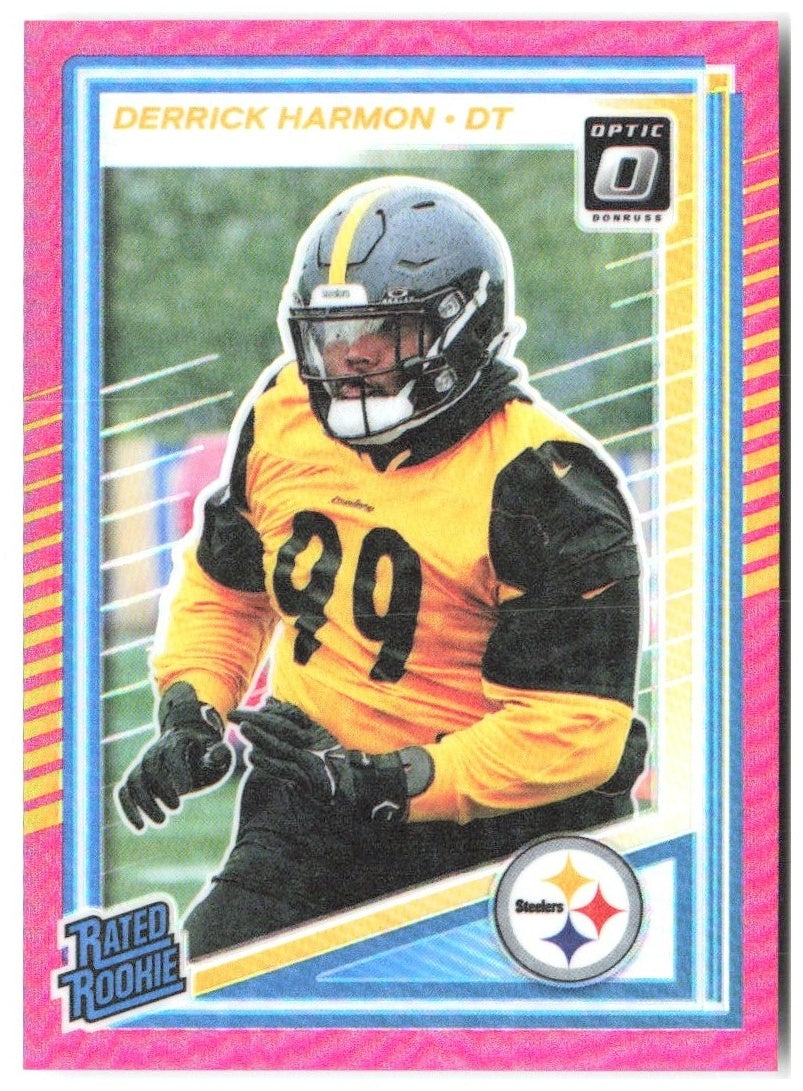 Derrick Harmon Donruss Optic - Pink 257 2025 Pittsburgh Steelers