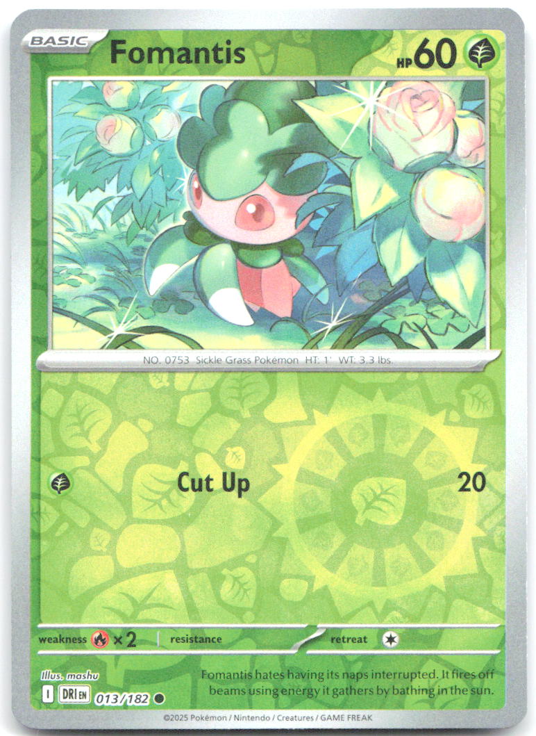 Fomantis Reverse Holo Common SV10: Destined Rivals 013/182 NM mashu