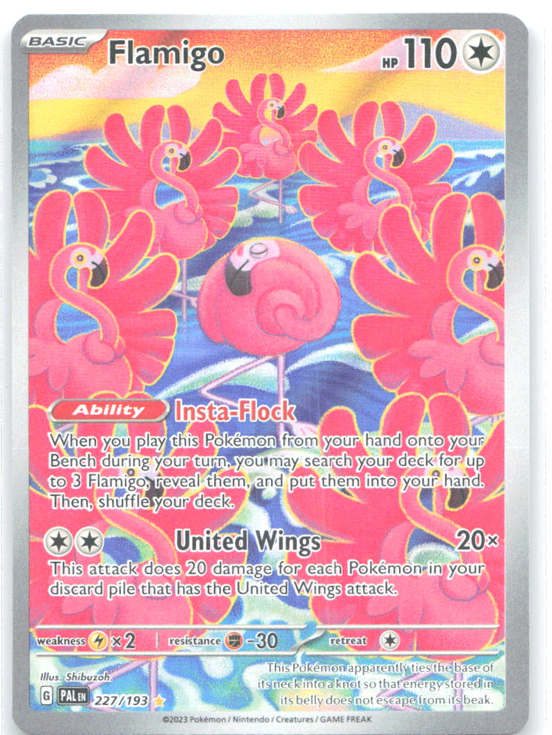 Flamigo Holo Illustration Rare SV02: Paldea Evolved 227/193 NM Shibuzoh