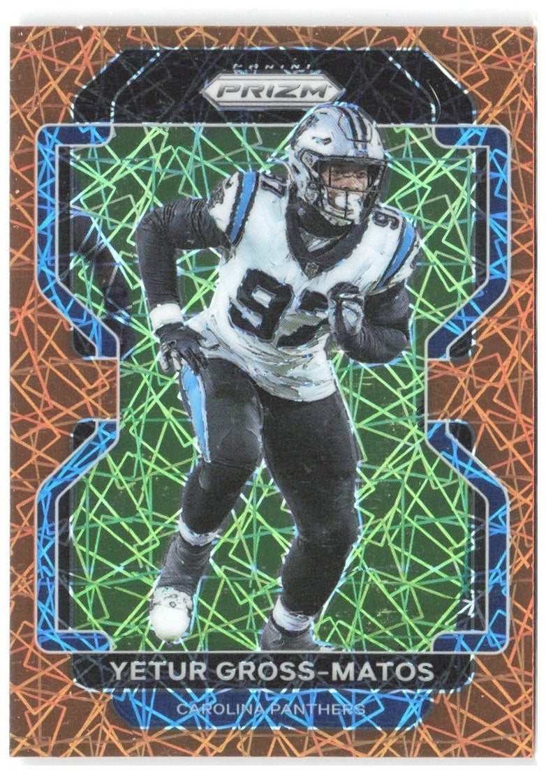 Yetur Gross-Matos Panini Prizm - Lazer 319 2021 Carolina Panthers