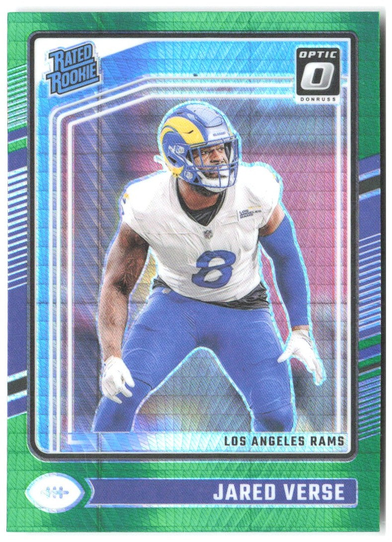 Jared Verse Donruss Optic - Green Hyper 242 2024 Los Angeles Rams