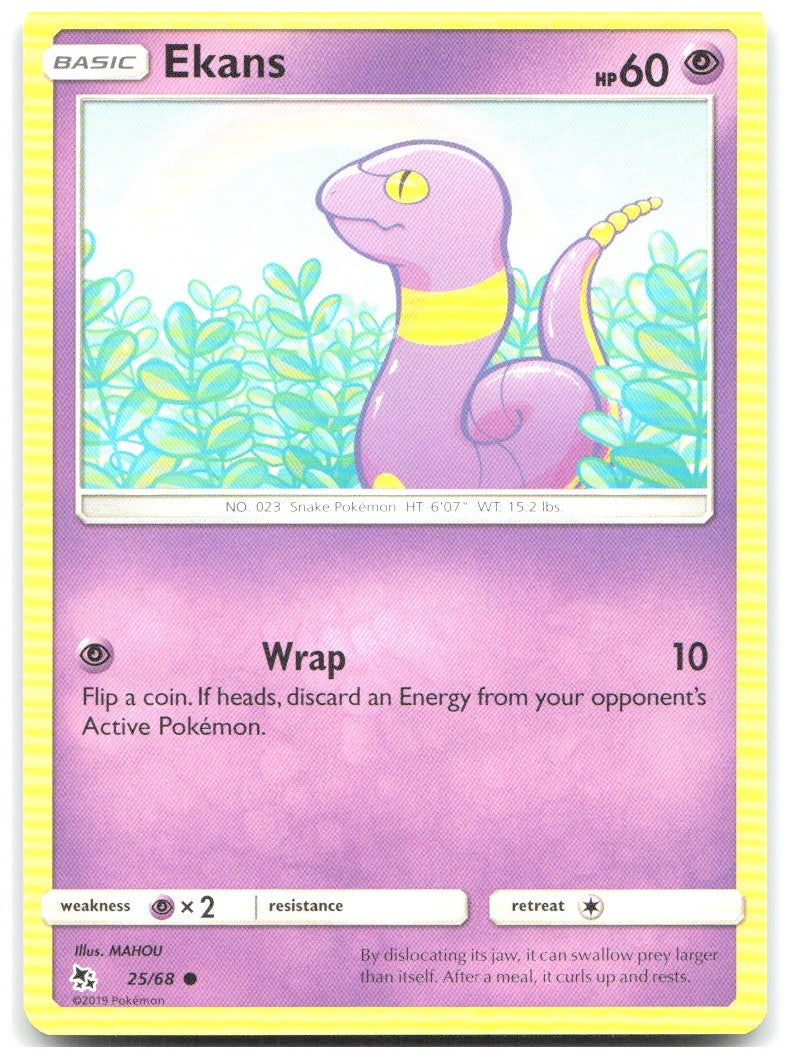 Ekans 25 Common Hidden Fates 25/68 NM MAHOU